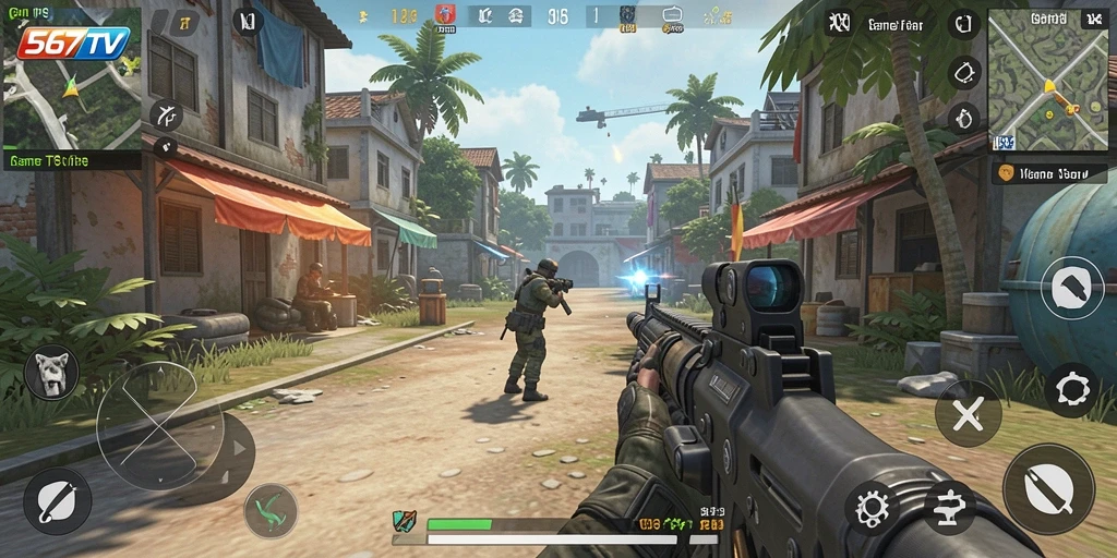 Tampilan gameplay TPS yang mendebarkan di 567TV.