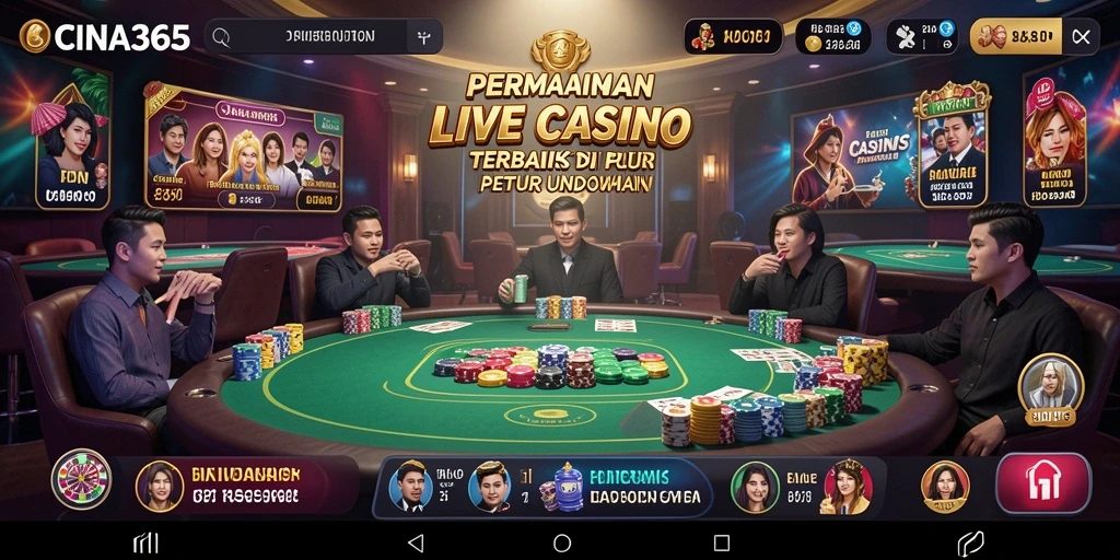 Tampilan menarik dari gameplay Live Casino di CINA365.