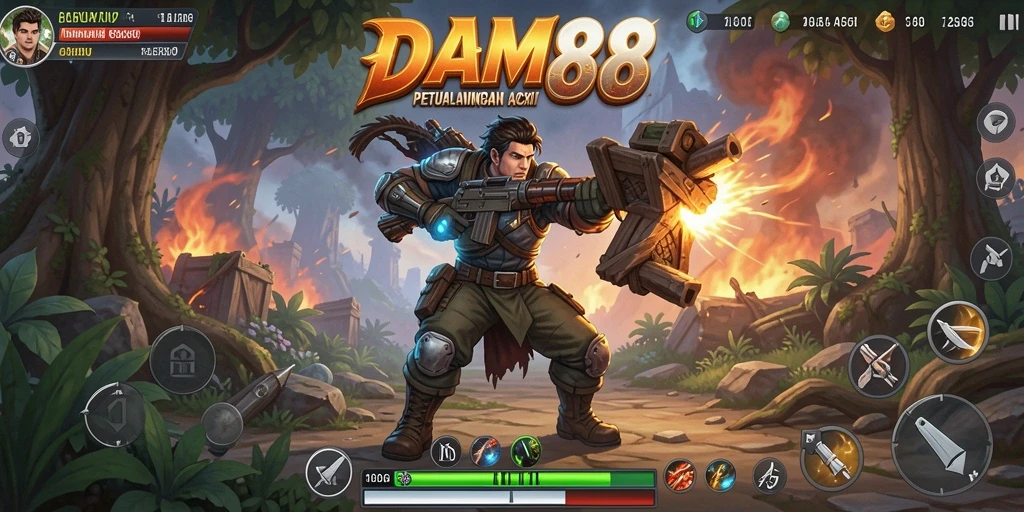 Screenshot DAM88 menampilkan aksi seru dalam pertarungan ARPG.