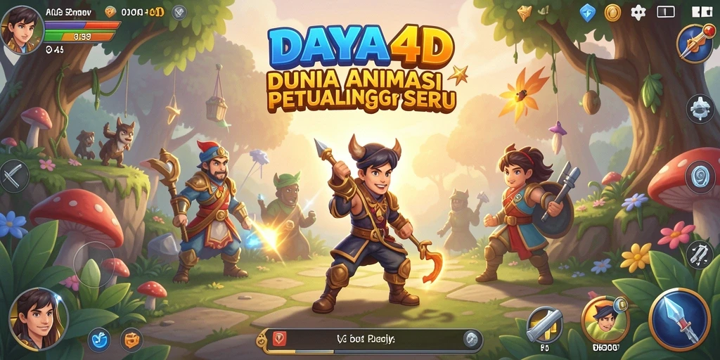 Tangkapan layar menunjukkan aksi seru dalam game Anime DAYA4D.