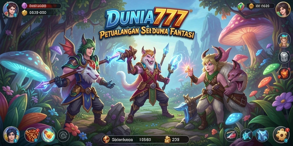Screenshot utama DUNIA777 menampilkan momen gameplay petualangan yang mendebarkan.