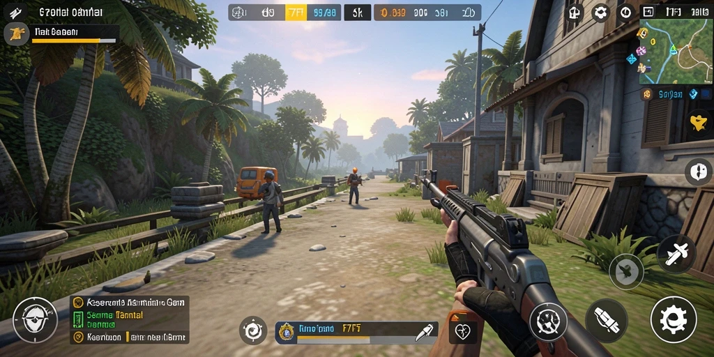 Screenshot gameplay F7F7 menunjukkan keseruan dan warna-warni karakter.