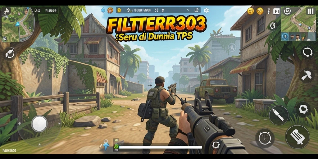 Screenshot menarik dari aksi gameplay TPS yang intens.