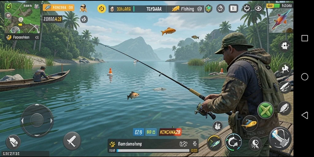 Gameplay KENCANA28 yang seru dan penuh tantangan memancing.