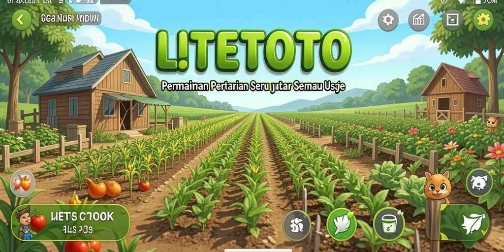 Tampilan menangkap gameplay seru di LITETOTO dengan pertanian yang indah.