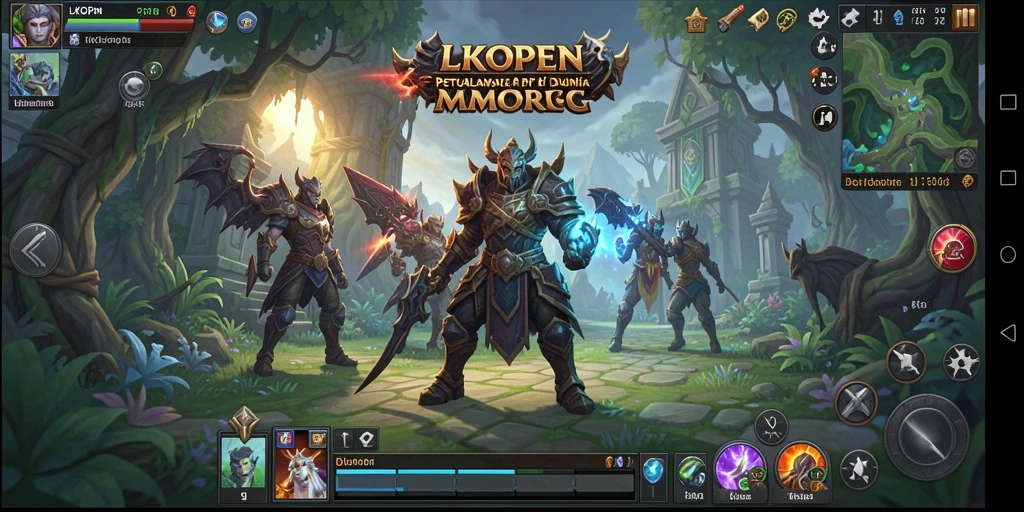 Screenshot gameplay LKOPEN menampilkan aksi seru di dunia MMORPG.