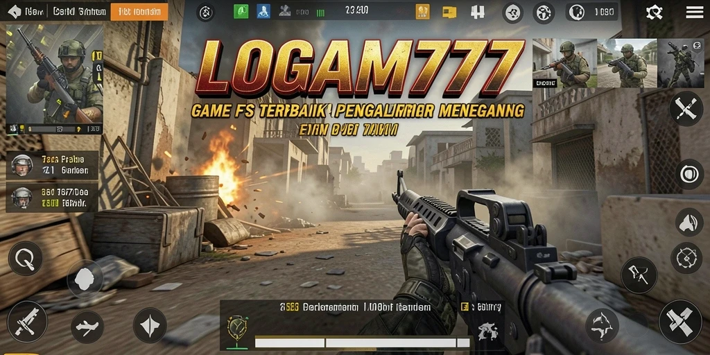 Tampilan gameplay seru saat menembak di LOGAM777.