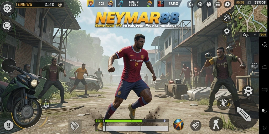 Tampilan gameplay seru di <strong>NEYMAR88</strong> saat bertarung melawan pemain lain.
