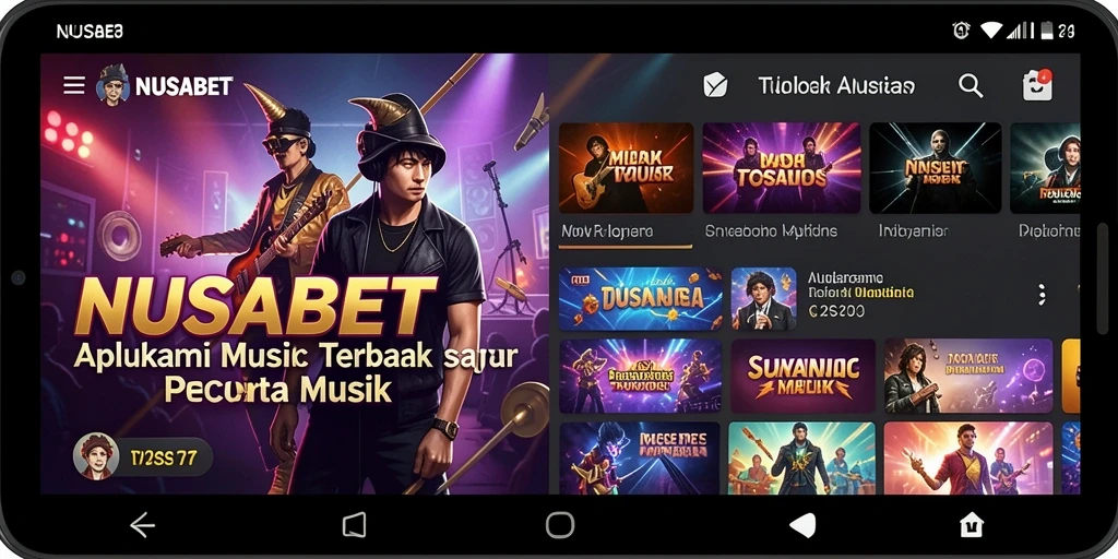 Tampilan gameplay NUSABET yang menarik dengan fitur musik interaktif.