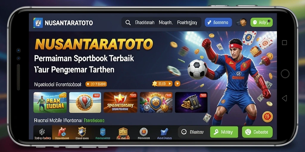 Screenshot NUSANTARATOTO menampilkan antarmuka taruhan olahraga yang menawan.