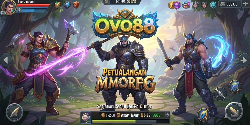 Screenshot menunjukkan aksi seru dalam petualangan MMORPG OVO88.