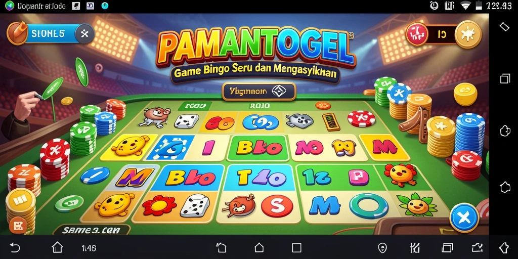Tampilan gameplay Bingo di PAMANTOGEL yang menegangkan dan mengasyikkan.