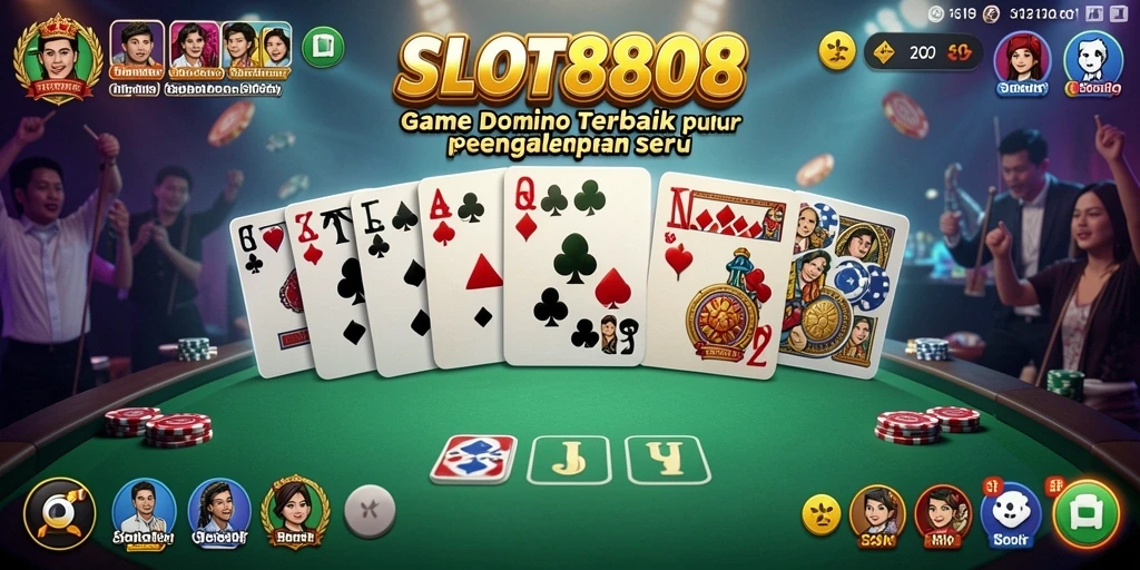 Tampilan menarik dari gameplay Domino di SLOT8808.