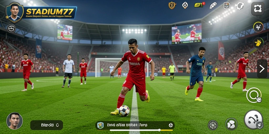 Tampilan gameplay STADIUM77 yang memukau dan mendebarkan.