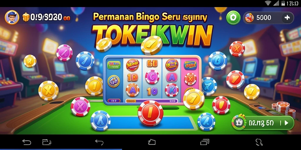 Screenshot gameplay TOKEKWIN menampilkan suasana permainan Bingo yang seru.