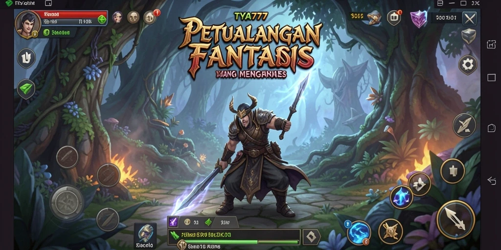 Tampilan aksi menakjubkan dalam gameplay RPG TYA777.