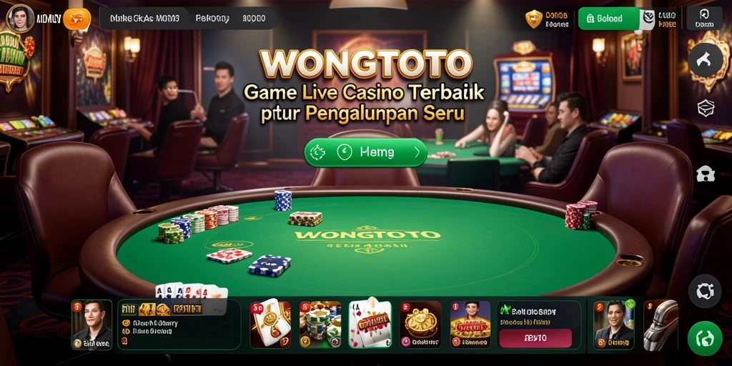 Tampilan gameplay Live Casino yang mendebarkan di WONGTOTO.